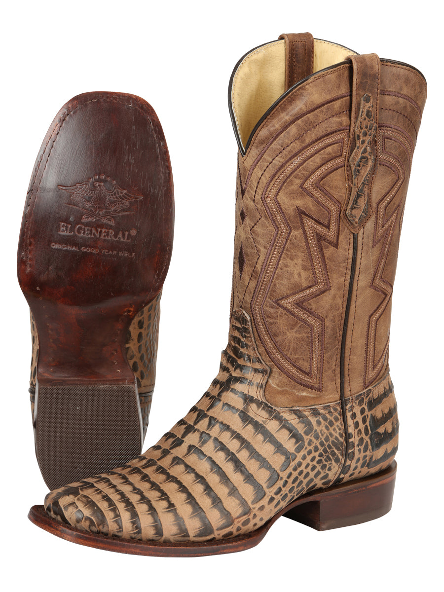 BOTA RODEO IMITACION EL GENERAL IMIT-PRO-1 CAIMAN BELLY TABACO 45664