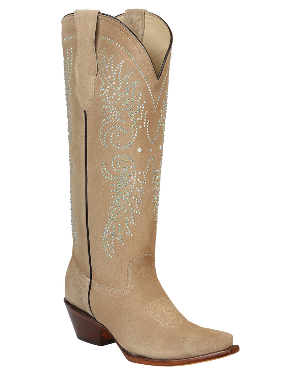 Bota Vaquera Dama El Genera Gamuza Tuscani - Modelo 45793