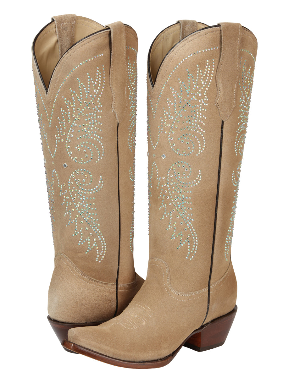 Bota Vaquera Dama El Genera Gamuza Tuscani - Modelo 45793