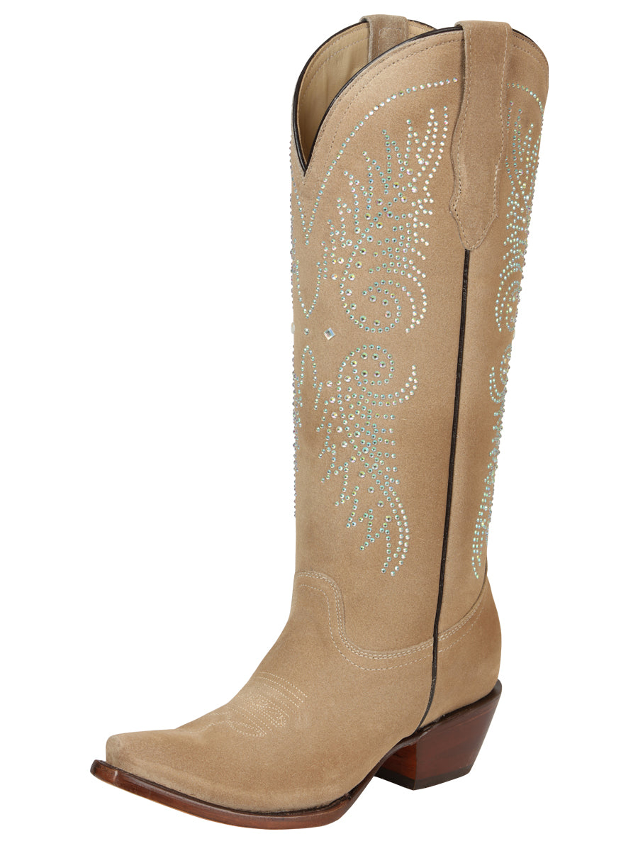 Bota Vaquera Dama El Genera Gamuza Tuscani - Modelo 45793