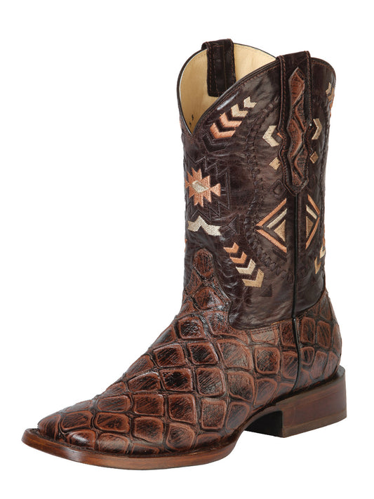 Bota Rodeo El General Cab-imit-3-1 Piel Bovino/imit. Monster Cafe 51246