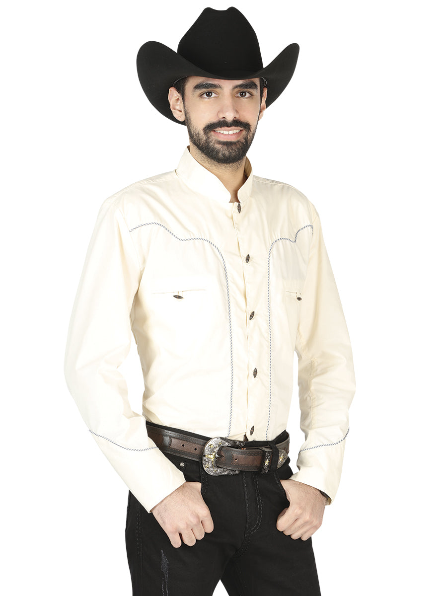 Camisa Vaquera El Senor De Los Cielos Dpch04 65% Polyester 35% Algodon Beige 125390