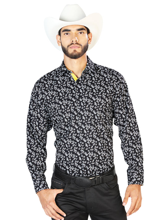 Camisa Casual Manga Larga Centenario 7001 95% Poliéster 5% Elastano Negro 126264