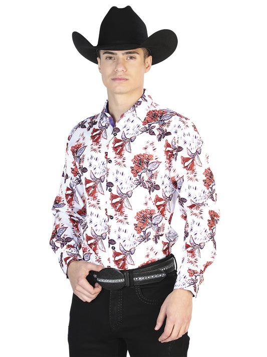 Camisa Casual L/ Manga CENTENARIO 7001 95% POLIESTER 5% SPANDEX BLANCO 126275