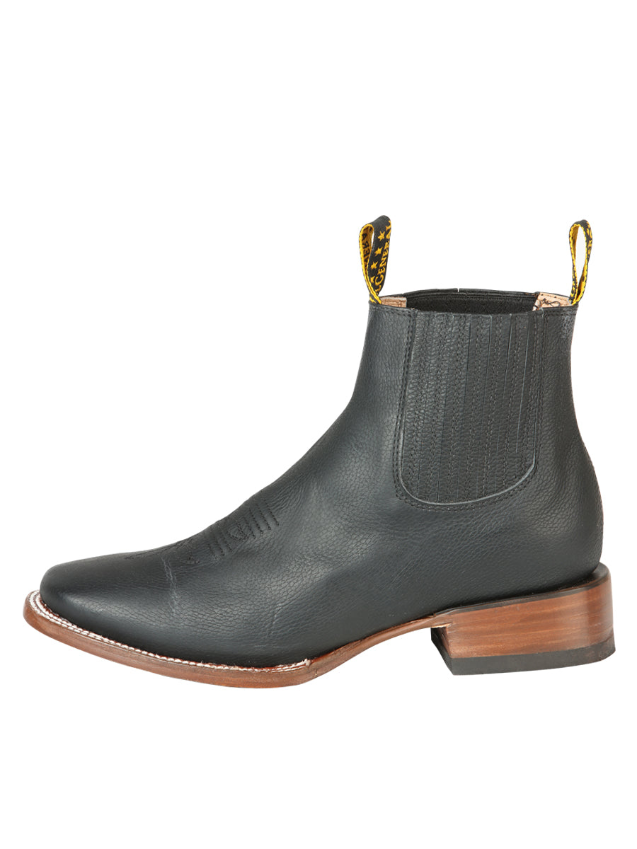Bota Vaquera Caballero El General Piel Vacuna Negro - Modelo 126610
