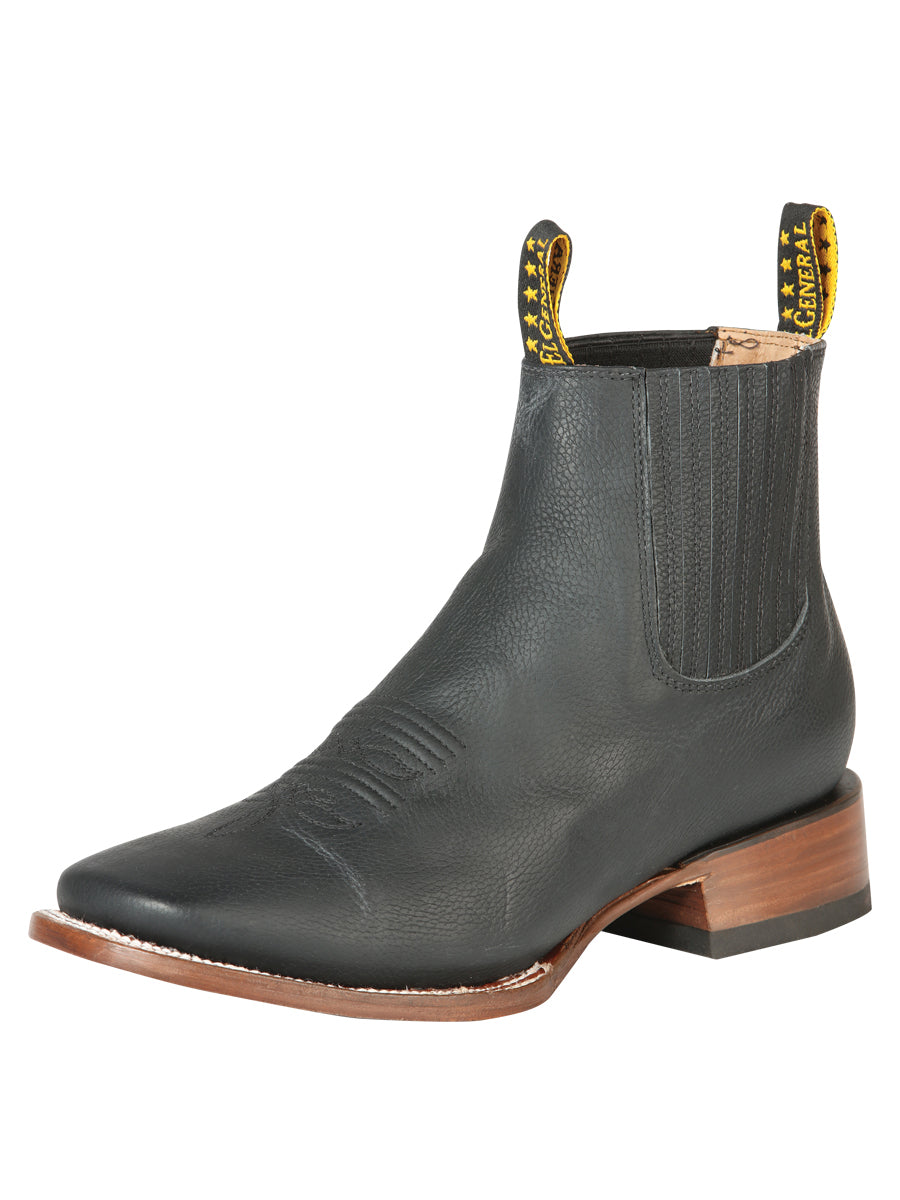 Bota Vaquera Caballero El General Piel Vacuna Negro - Modelo 126610