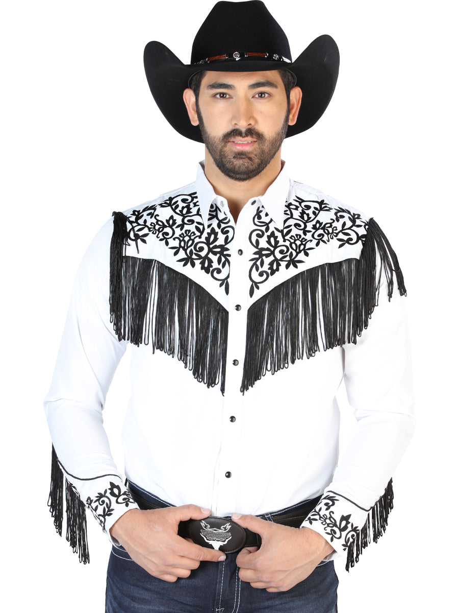 Camisa Vaquera L/ Manga El Señor De Los Cielos No.12 65% Poliéster 35% Algodón Blanco 126698