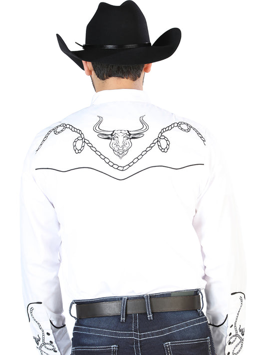 Camisa Vaquera Manga Larga El Señor De Los Cielos No.16 65% Poliéster 35% Algodón Blanco 126712
