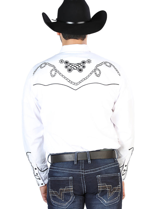 Camisa Vaquera Manga Larga El Señor De Los Cielos No.18 65% Poliéster 35% Algodón Blanco 126718