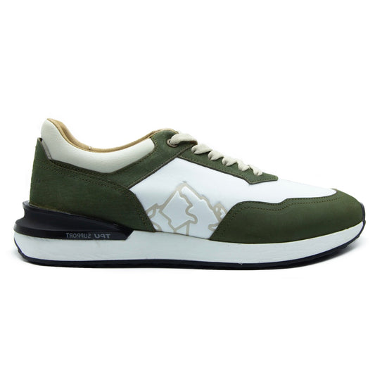Sneakers Hi-Foam De Piel Olivo