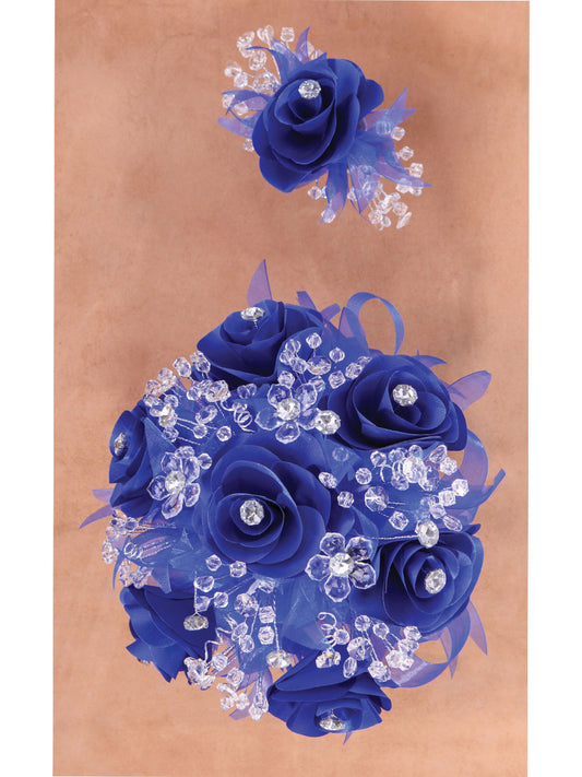 Juego De Velas Ramo Mis Xv Primaveras 231014 Acrílico/Satinado Azul Rey/Plata 600065