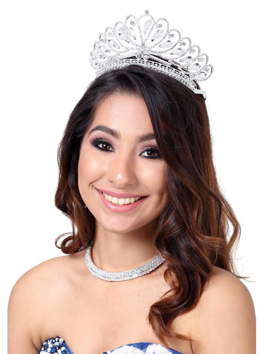 Coronas De Quinceanera Mis Xv Primaveras C.012 Crystal Plata 600285