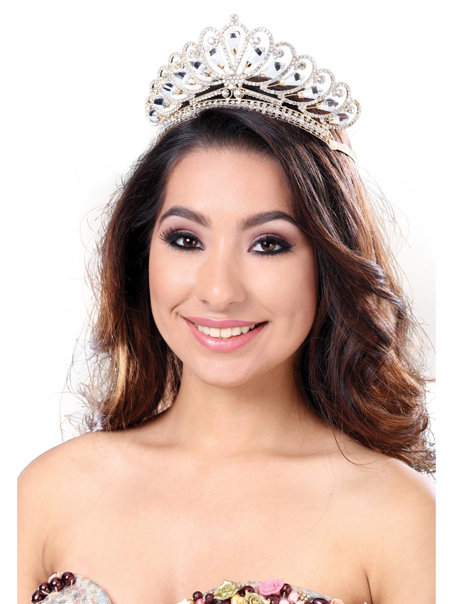 Coronas De Quinceanera Mis Xv Primaveras C.012 Cristal Oro 600286