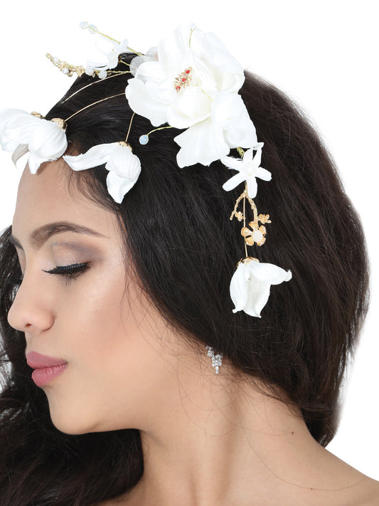 Juego De Velas Peinetas Mis Xv Primaveras Dco91284-Bug-Flor Metal Perla 601022