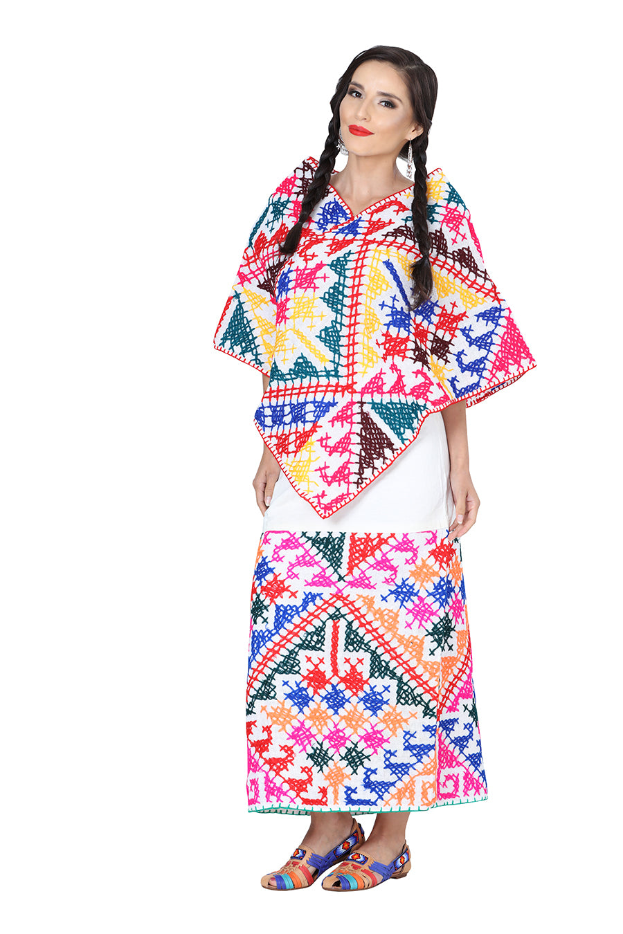 Juego 2Ud. Falda & Blusa Mis Xv Primaveras Hidalgo 100% Algodon Natural/Multicolor 601316