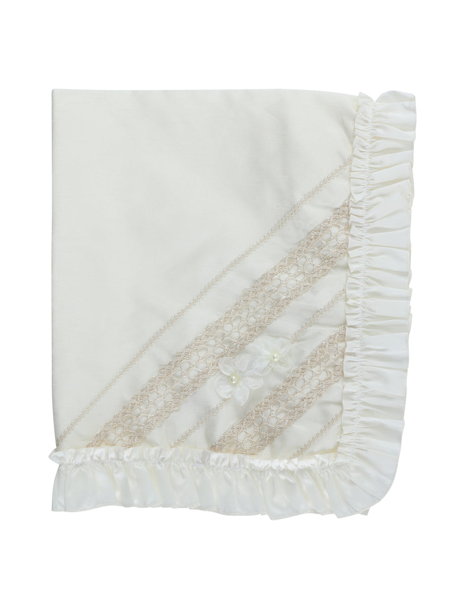 Juego De Velas Sabana Mis Xv Primaveras Olan C/ Broch 1022 100% Algodón Satinado Beige 601534