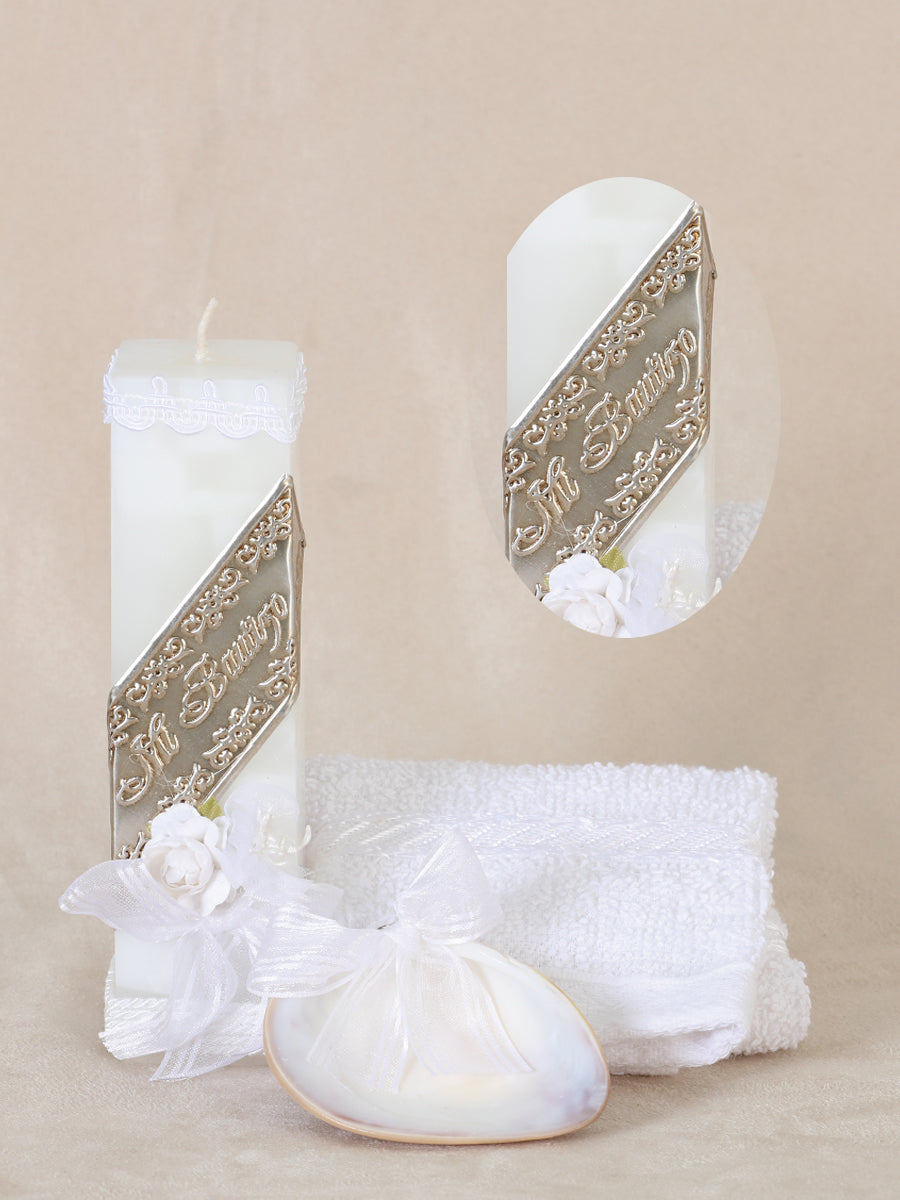 Juego De Velas Set De Vela Bautizo Mis Xv Primaveras Vale Varios Blanco 601873