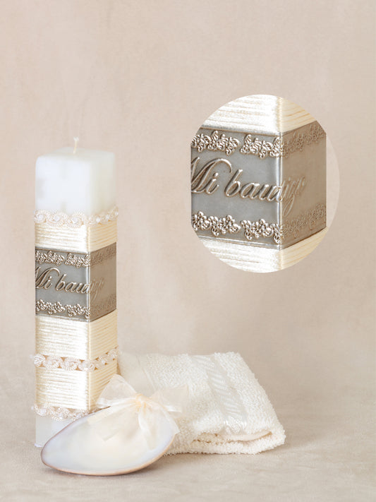 Juego De Velas Set De Vela Bautizo Mis Xv Primaveras Dafne Varios Marfil 601880