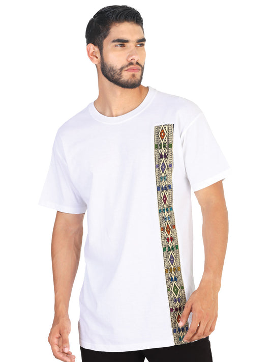 Playera Sport Mexico Artesanal Sport 50% Algodón 50% Poliester Blanco 601990