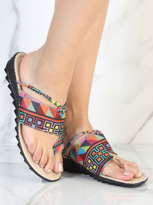 Calzado Sandalia Mexico Artesanal Mod.025 Yute Multicolor 602052
