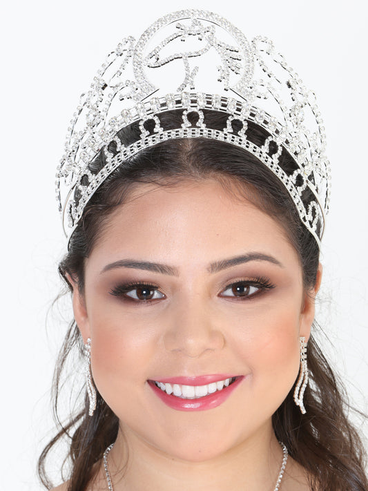 Juego De Velas Corona Mis Xv Primaveras C.089 Cristal Plata 602273