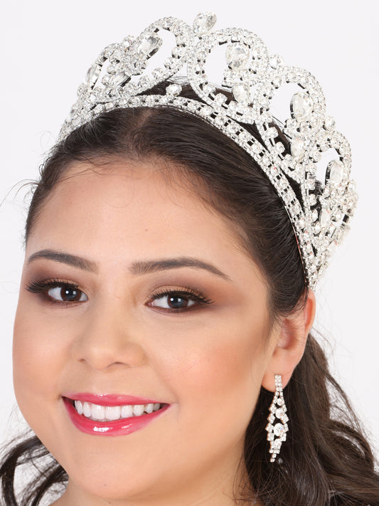 Juego De Velas Corona Mis Xv Primaveras C.107 Cristal Plata 602275