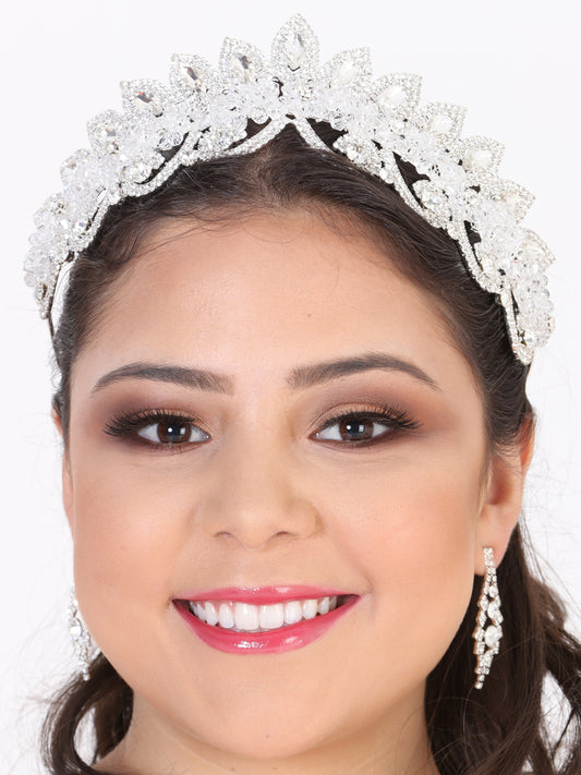 Juego De Velas Corona Mis Xv Primaveras C.051 Cristal Plata 602277