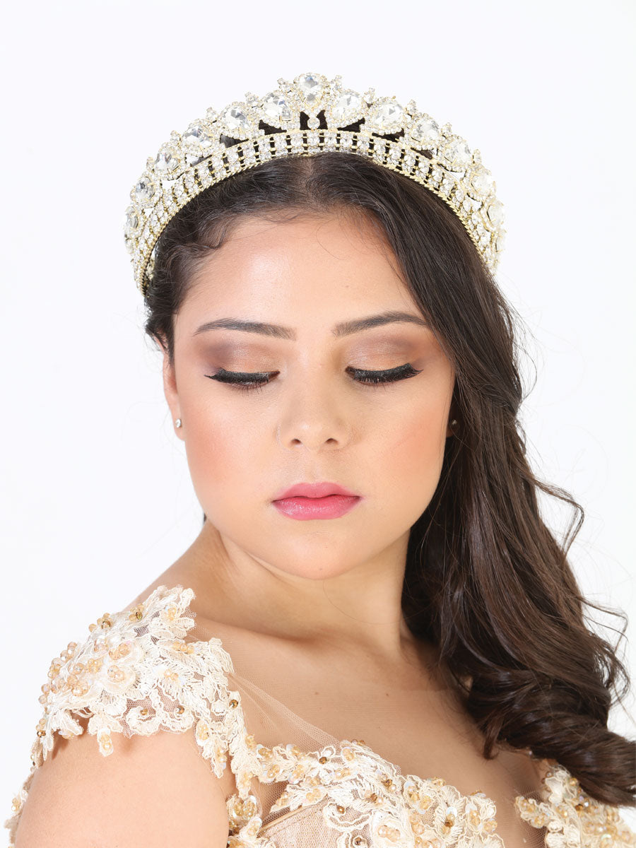 Juego De Velas Corona Mis Xv Primaveras C.50 Cristal Oro 602284