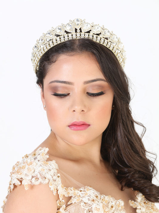 Juego De Velas Corona Mis Xv Primaveras C.50 Cristal Oro 602284