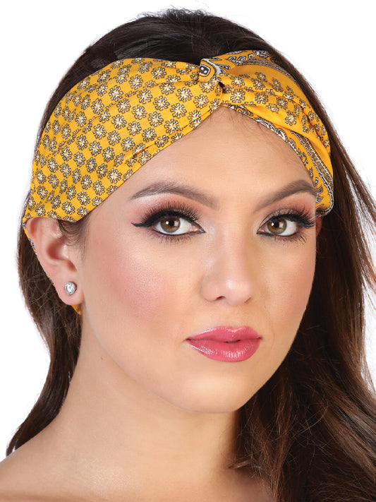 Juego De Velas Turbante Mexico Artesanal Tur S/Aro 80% Poliéster 20% Algodón Amarillo 602635
