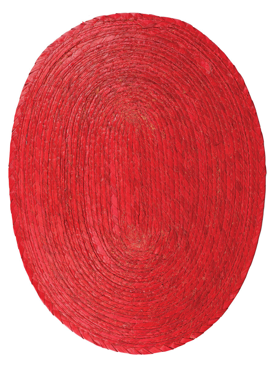Mantelito Mexico Artesanal Mantelito 100% Palma Rojo 603137
