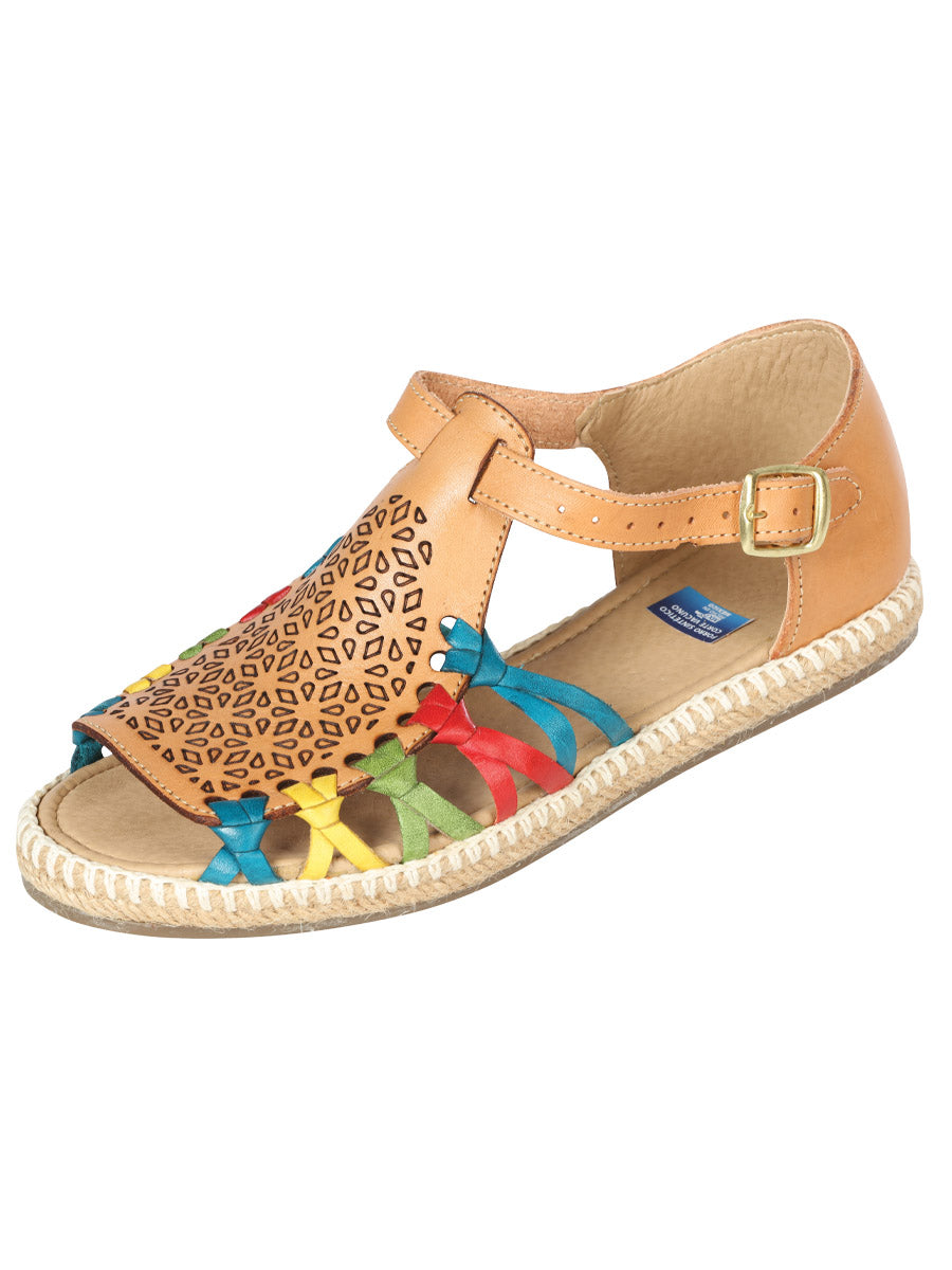 Huarache Sandalia México Artesanal Apache Piel Vacuno Natural 603280