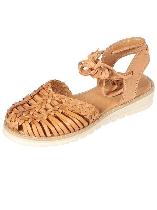 Huarache Mexico Artesanal Alpargata Tejida Piel Vacuno Natural 603315