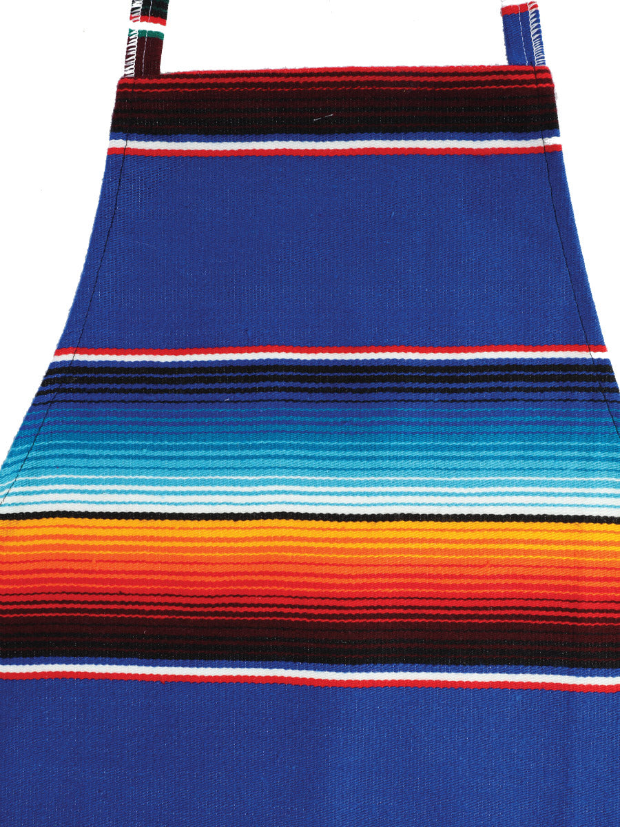 Mandil Mexico Artesanal Liso 50% Algodon, %50 Poliester Azul Rey 603578