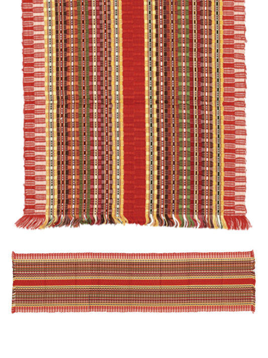 Articulo Hogar Mexico Artesanal Camino Mesa Chilon 100% Algodon Cafe 603675