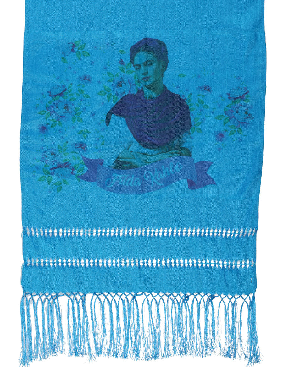 Rebozo Mexico Artesanal Frida 85% Articela / 15% Poliester Turqueza 603741