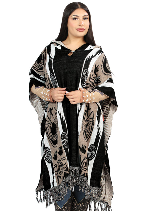 Poncho El General Western Wear Syg-2716 Tela Marron 702035