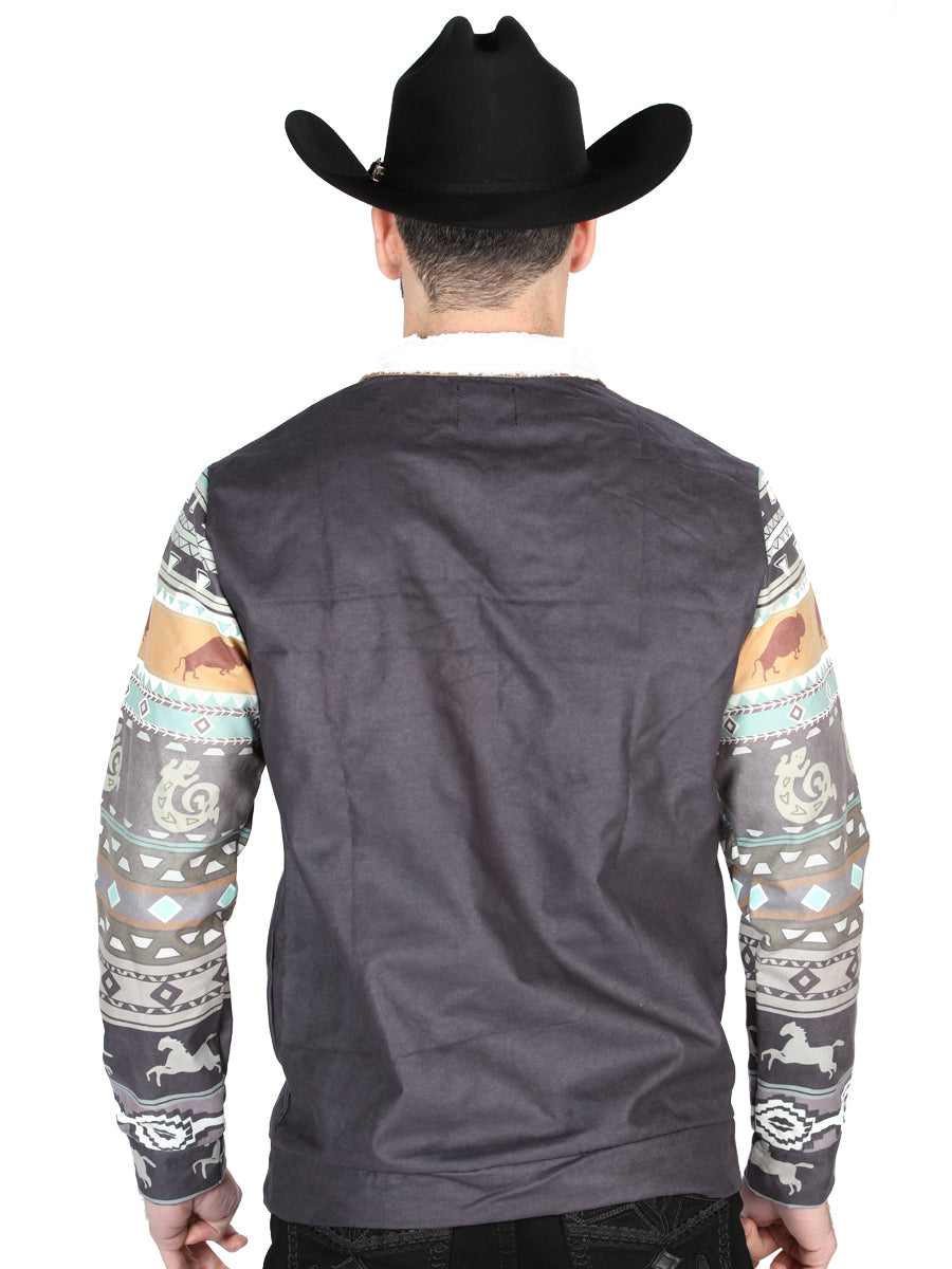 Chaqueta El General Western Wear Syg-2819 Tela Negra 702057