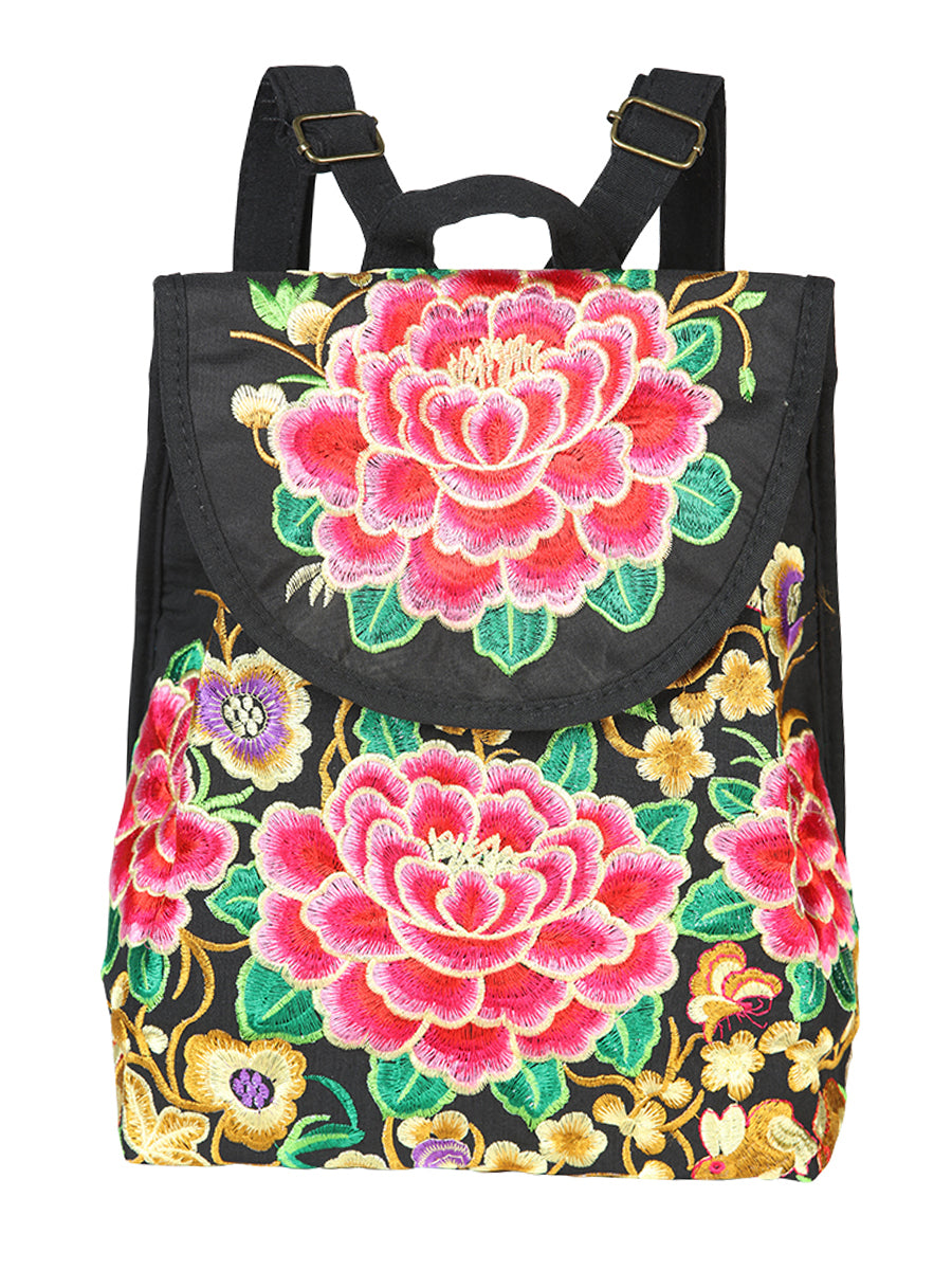 Bolsa Bordada Mochila El General Ac-111 (L) Tela Negro/Rosa 702170