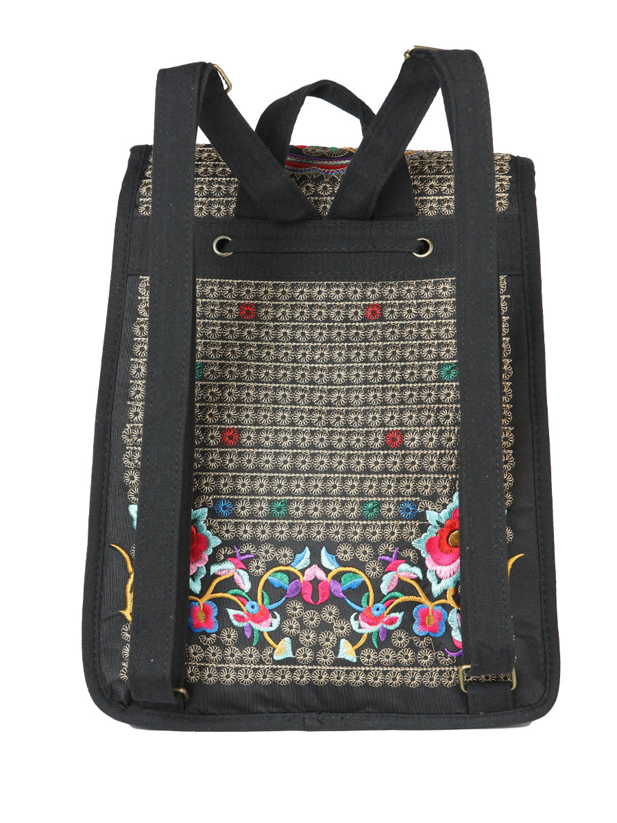 Bolsa Bordada Mochila El General Ac-115 (L) Tela Negro/Multicolor 702171