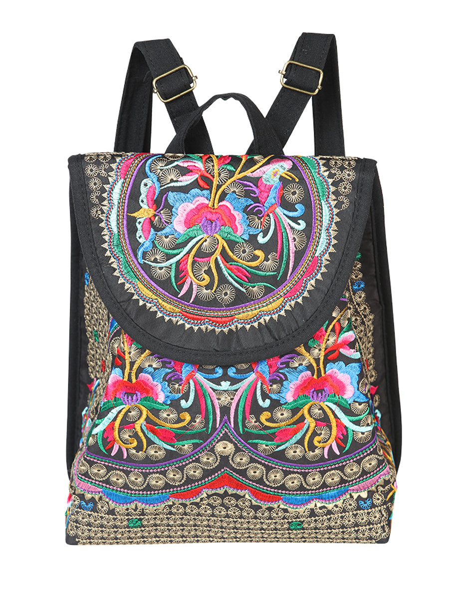 Bolsa Bordada Mochila El General Ac-115 (L) Tela Negro/Multicolor 702171