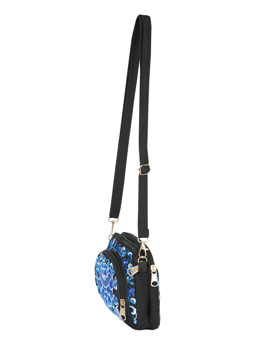 Bolsa Bordada El General Ac-131 Tela Negro/Azul 702174